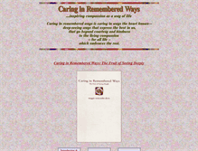 Tablet Screenshot of caringinrememberedways.org